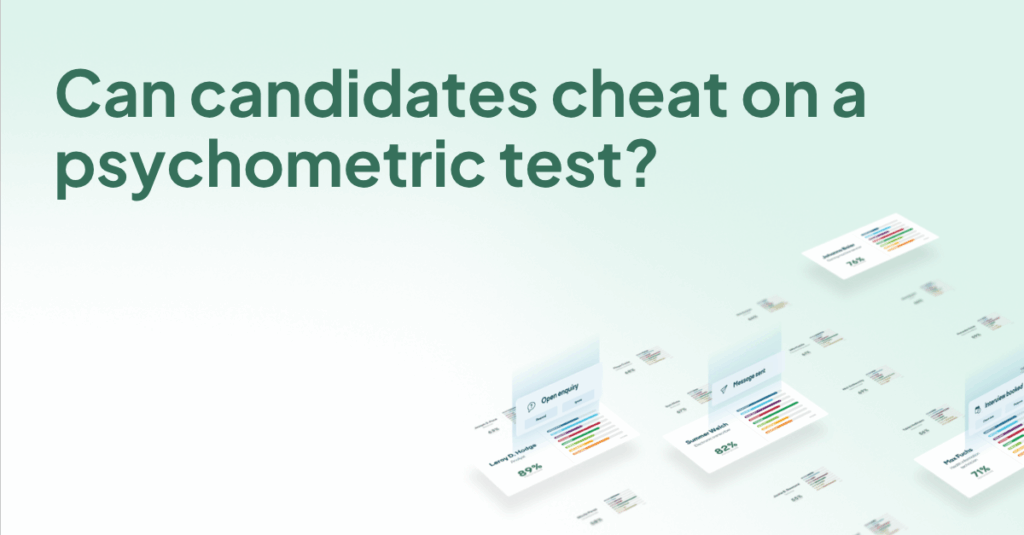 Can candidates cheat on a psychometric test
