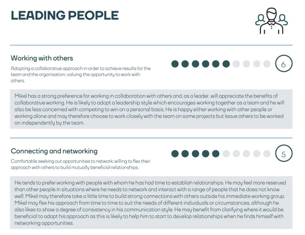 Leadership report - leading people