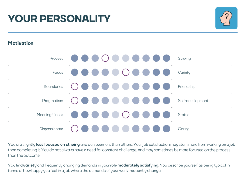 Personal feedback report - your personality